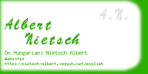 albert nietsch business card